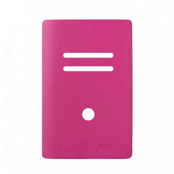 Placa p/ 2 Interruptores +  furo 4x2 - Novara Rosa Fosco